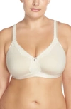 Curvy Couture Cotton Luxe Wire-free Bra In Natural