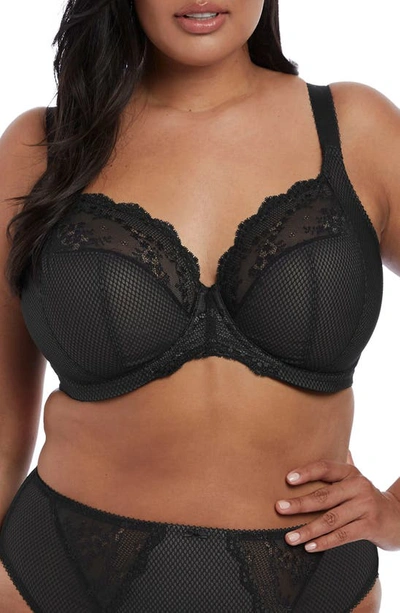 Elomi Full Figure Charley Stretch Lace Bra El4382, Online Only In Black