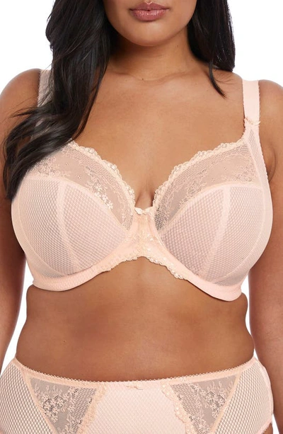 Elomi Full Figure Charley Stretch Lace Bra El4382, Online Only In Ballet Pink