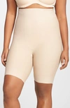 Tc Shaping High Waist Thigh Slimmer In Warm Beige