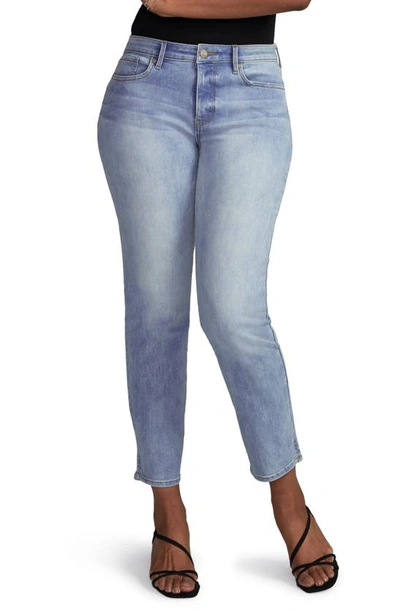 Curves 360 By Nydj Side Slit Slim Straight Jeans In Biscayne