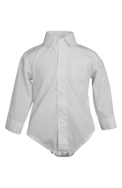 Little Things Mean A Lot Babies' Long Sleeve Bodysuit In White