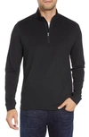 Cutter & Buck Advantage Regular Fit Drytec Mock Neck Pullover In Black
