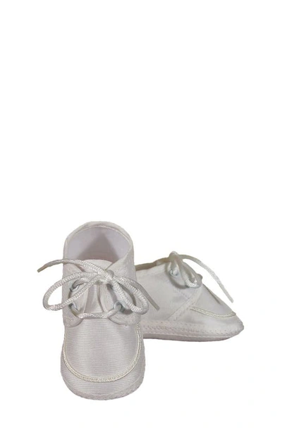 Little Things Mean A Lot Babies' Silk Shoe In White