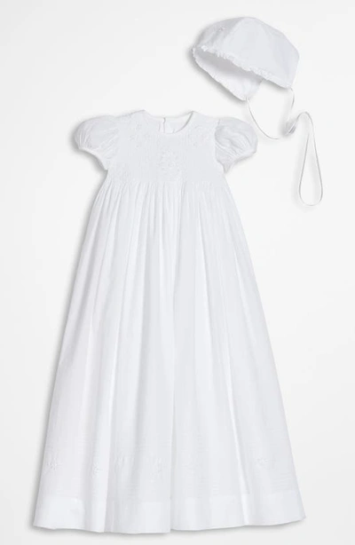Little Things Mean A Lot Babies' Gown In White