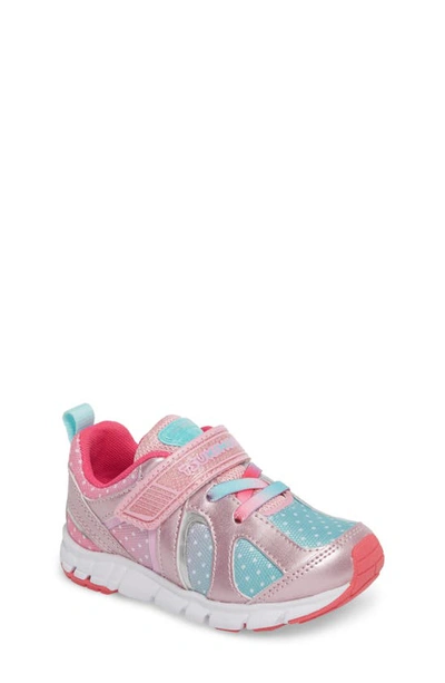 Tsukihoshi Kids' Rainbow Washable Sneaker In Rose/ Mint