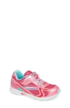 Tsukihoshi Kids' Glitz Washable Sneaker In Hot Pink/mint
