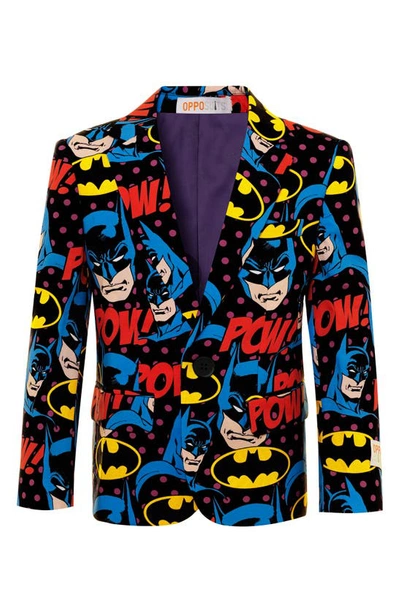 Opposuits Kids' Batman™ The Dark Knight Two-piece Suit With Tie In Black