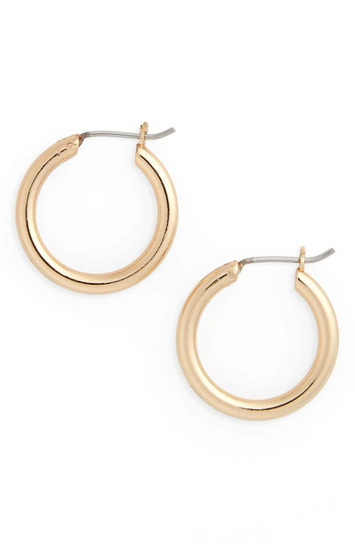 Halogenr Small Endless Hoop Earrings In Gold