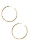 Halogenr Large Sleek Tube Hoop Earrings In Gold