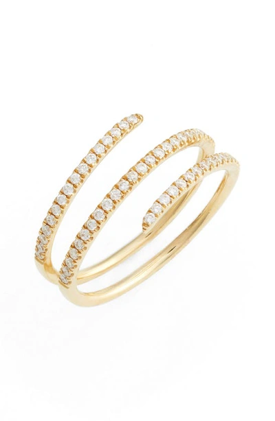 Bony Levy Diamond Coil Ring In Yellow Gold