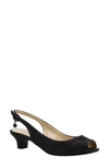 J. Reneé Jenvey Slingback Sandal In Black Fabric