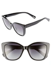 Diff Ruby 54mm Polarized Sunglasses In Black/ Grey