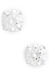 Lafonn Sterling Silver Bonded Round-cut Simulated Diamond Stud Earrings