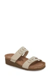 Naot Ainsley Studded Slide Sandal In Beige Nubuck