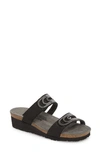 Naot Ainsley Studded Slide Sandal In Black Nubuck