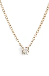 Bony Levy Petite Liora Diamond Solitaire Pendant Necklace In Yellow Gold