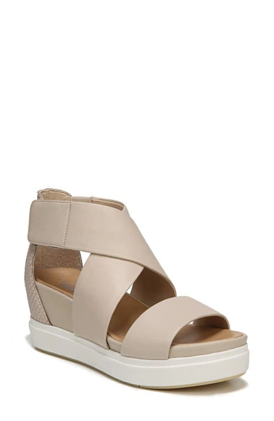 Dr. Scholl's Scout High Womens Open Toe Platform Sandals In Light Grey