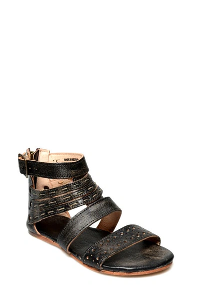 Bed Stu Artemis Cage Sandal In Black Leather