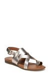 Sarto By Franco Sarto Gia Sandal In Platinum Gold Leather