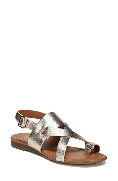 Sarto By Franco Sarto Gia Sandal In Platinum Gold Leather