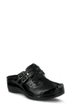 Spring Step Happy Clog In Black Patent Leather