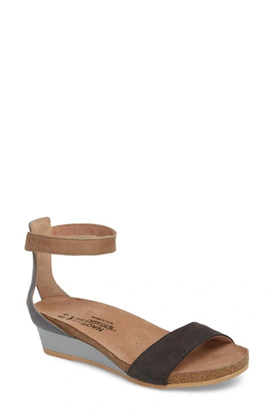 Naot 'pixie' Sandal In Black Suede