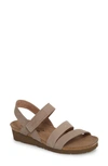 Naot Kayla Wedge Sandal In Stone Nubuck