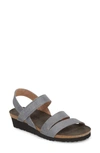 Naot Kayla Wedge Sandal In Vintage Slate Leather