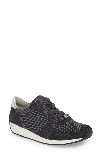 Ara Lilly Sneaker In Navy Fabric