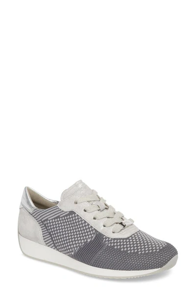Ara Lilly Sneaker In Grey Fabric