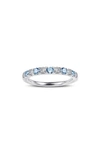 Lafonn Simulated Diamond Birthstone Band Ring In December - Blue/ Silver