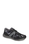 Traq By Alegria Qarma Sneaker In Black Angle Leather