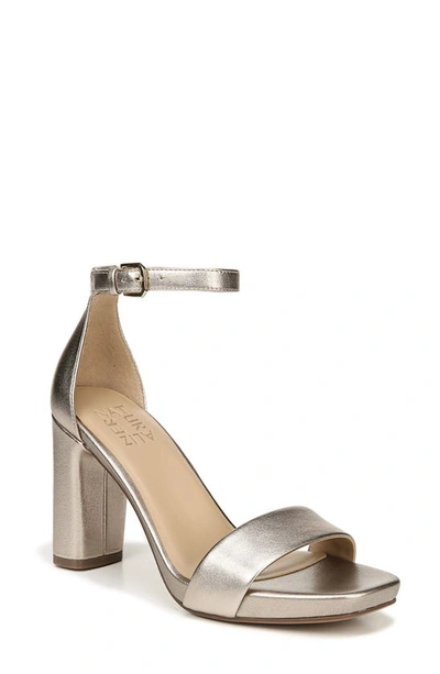 Naturalizer Joy Dress Ankle Strap Sandals Women's Shoes In Silver