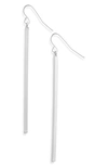 Karine Sultan Linear Drop Earrings In Silver