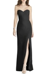 After Six Strapless Crepe Trumpet Gown In Black