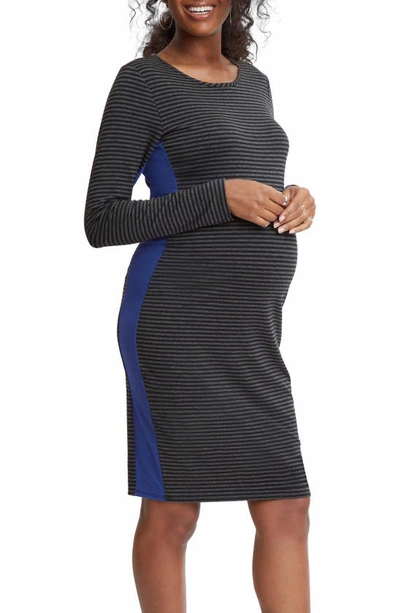 Stowaway Collection Everyday Maternity Dress In Charcoal