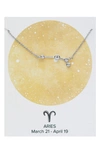 Sterling Forever Constellation Necklace In Silver - Aries