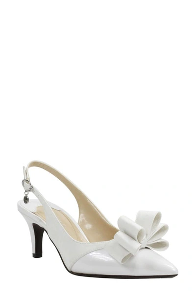 J. Reneé Gabino Slingback Pump In White Faux Leather