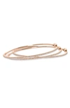 Bony Levy Skinny Stackable Diamond Bangle In Rose Gold