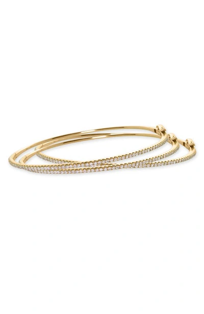 Bony Levy Skinny Stackable Diamond Bangle In Yellow Gold