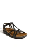 Naot Dorith Sandal In Black Raven Leather