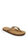 Rainbowr Rainbow 'flirty' Braided Leather Flip Flop In Sierra Brown