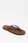 Rainbowr Rainbow 'flirty' Braided Leather Flip Flop In Expresso