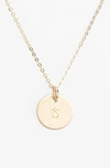 Nashelle 14k-gold Fill Initial Mini Circle Necklace In 14k Gold Fill S