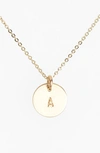 Nashelle 14k-gold Fill Initial Mini Circle Necklace In 14k Gold Fill A