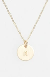 Nashelle 14k-gold Fill Initial Mini Circle Necklace In 14k Gold Fill M