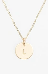 Nashelle 14k-gold Fill Initial Mini Circle Necklace In 14k Gold Fill L