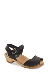 Mia Anja Clog Sandal In Black Leather