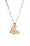 Nashelle 14k-gold Fill Initial Mini Heart Pendant Necklace In Gold/ J